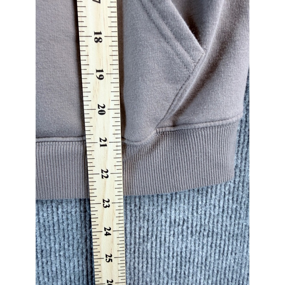 Auden Womens Full Zip Fleece Hoodie Taupe Brown Size M Loungewear Sweatshirt - Picture 6 of 6